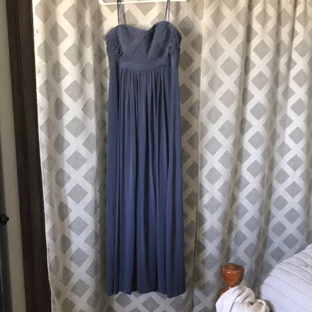 BCBG MaxAzria navy blue formal  strapless dress medium